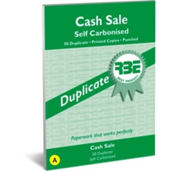 RBE NC A5 Duplicate Cash Sale