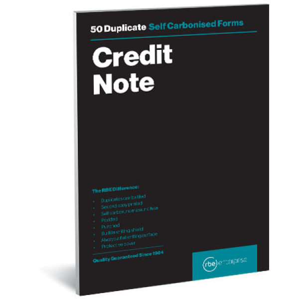 RBE A5 Duplicate Credit Note RBE A5 Duplicate Credit Note