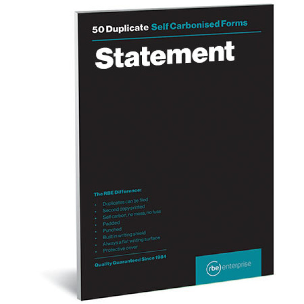RBE A5 Duplicate Statement Pad