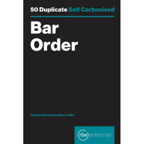 RBE NC Bar Order Pad Duplicate A7 - 5 Pack RBE NC Bar Order Pad Duplicate A7 - 5 Pack