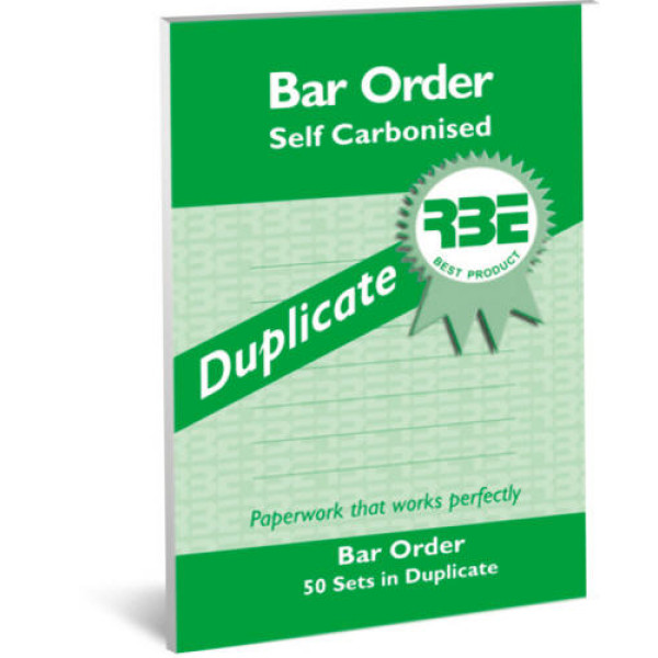 RBE NC Bar Order Pad Duplicate A7 - 5 Pack RBE NC Bar Order Pad Duplicate A7 - 5 Pack