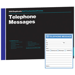 RBE Telephone Message Book - 6 To View NCR - 300 Messages