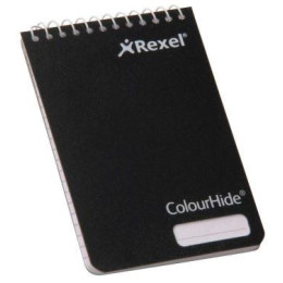 Rexel Colourhide Pocket Notebook 96 Pages - Black