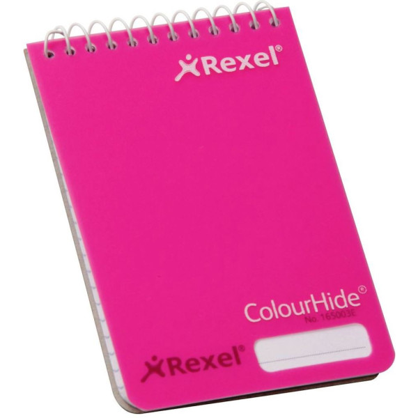 Rexel Colourhide Pocket Notebook 96 Pages - Pink