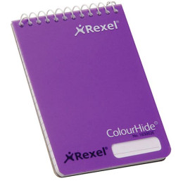 Rexel Colourhide Pocket Notebook 96 Pages - Purple