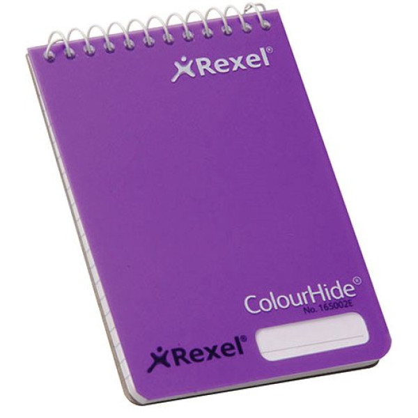 Rexel Colourhide Pocket Notebook 96 Pages - Purple