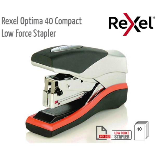 REXEL Optima 40 Compact Half Strip Stapler - 40 Sheet REXEL Optima 40 Compact Half Strip Stapler - 40 Sheet