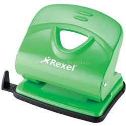 REXEL V230 Value 2-Hole Metal Punch - Green (30 Sheet)
