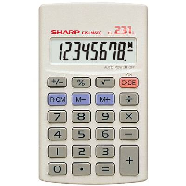 SHARP EL231 8D Basic Calculator SHARP EL231 8D Basic Calculator