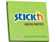 Stick'n Notes Neon 76x76mm Lime (100 Sheets)