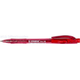 STABILO 308M Liner Retractable Ballpoint Pen Red
