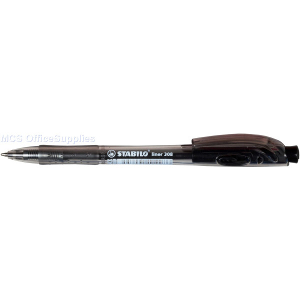 STABILO 308M Liner Retractable Ballpoint Pen Black