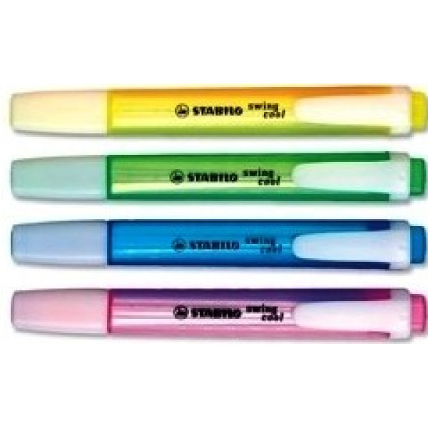 STABILO Swing-Cool Highlighter - Wallet 4 (Assorted)