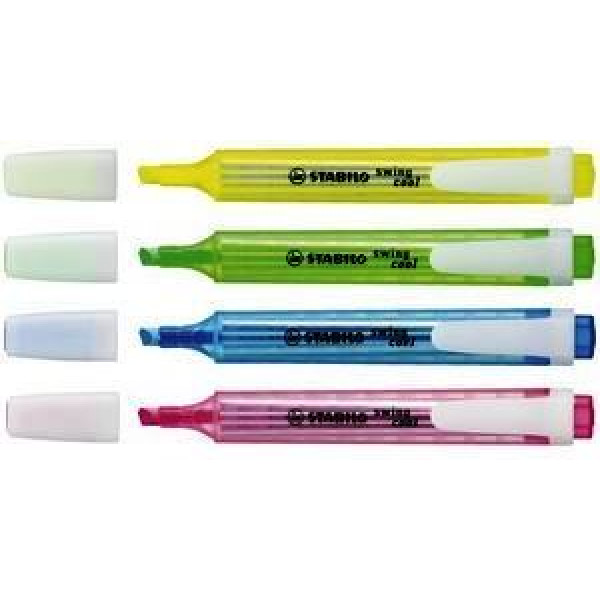 STABILO Swing-Cool Highlighter - Wallet 4 (Assorted)
