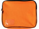 Orange Treeline canvas book bag with zip closure, 5cm gusset and clear name-card holder