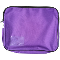 Treeline Purple Canvas Book Bag with 5cm Gusset Purple Treeline canvas book bag with zip closure, 5cm gusset and clear name-card holder