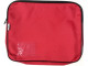 Red Treeline canvas book bag with zip closure, 5cm gusset and clear name-card holder