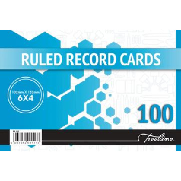 Treeline Ruled Record Cards 102 x 152mm Treeline Ruled Record Cards 102 x 152mm