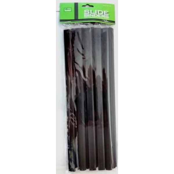 Treeline Slide Binders 15mm Black - 10 Pack