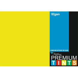 TREELINE Bright Deep Tint Board Folders 192gsm Foolscap Yellow Pack 100