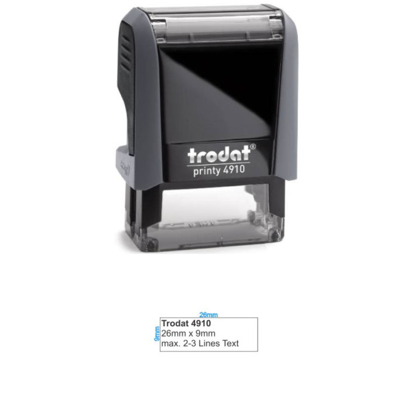 TRODAT 4910 Self Inking Rubber Stamp - 26 x 9mm TRODAT 4910 Self Inking Rubber Stamp - 26 x 9mm