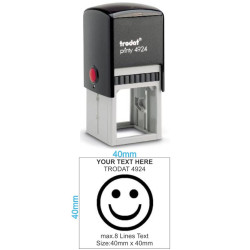 TRODAT 4924 Self Inking Rubber Stamp - 40 x 40mm