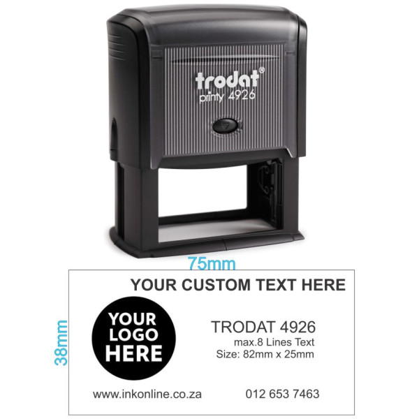 TRODAT 4926 Self Inking Rubber Stamp - 75 x 38mm TRODAT 4926 Self Inking Rubber Stamp - 75 x 38mm