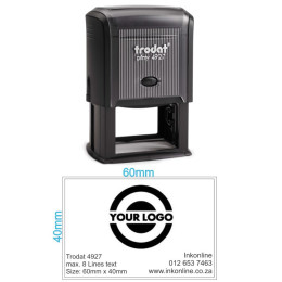 TRODAT 4927 Self Inking Rubber Stamp - 60 x 40mm