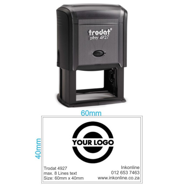 TRODAT 4927 Self Inking Rubber Stamp - 60 x 40mm TRODAT 4927 Self Inking Rubber Stamp - 60 x 40mm