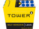 Tower Colour Code Labels Round 10mm Diameter Blue