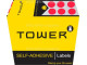 Tower Colour Code Labels Round 10mm Diameter Fluorescent Pink