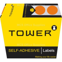 Tower Colour Code Labels Round 19mm Diameter Orange