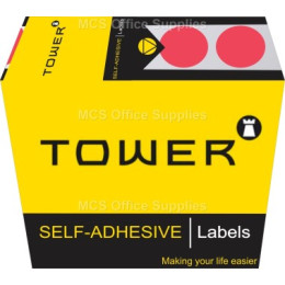 Tower Colour Code Labels Round 19mm Diameter Pink