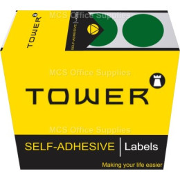 Tower Colour Code Labels Round 25mm Diameter Green