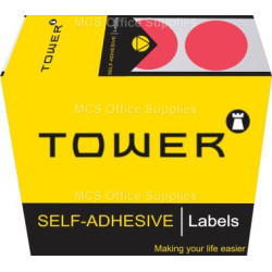 Tower Colour Code Labels Round 25mm Diameter Pink