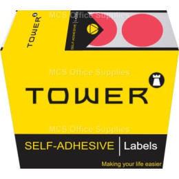 Tower Colour Code Labels Round 25mm Diameter Pink