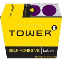 Tower Colour Code Labels Round 25mm Diameter Purple