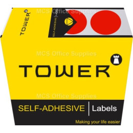Tower Colour Code Labels Round 19mm Diameter Red