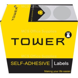 Tower Colour Code Labels Round 25mm Diameter Silver