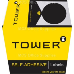 Tower Colour Code Labels Round 32mm Diameter Black