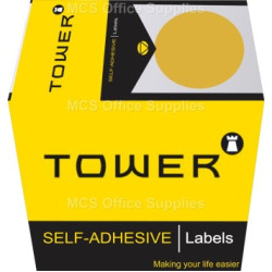 Tower Colour Code Labels Round 32mm Diameter Gold