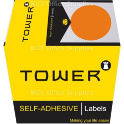 Tower Colour Code Labels Round 32mm Diameter Orange