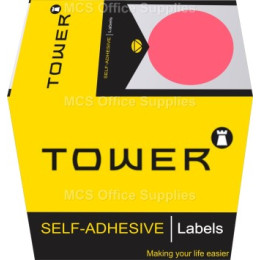 Tower Colour Code Labels Round 32mm Diameter Pink