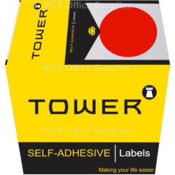 Tower Colour Code Labels Round 32mm Diameter Red