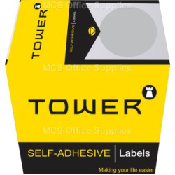 Tower Colour Code Labels Round 32mm Diameter Silver