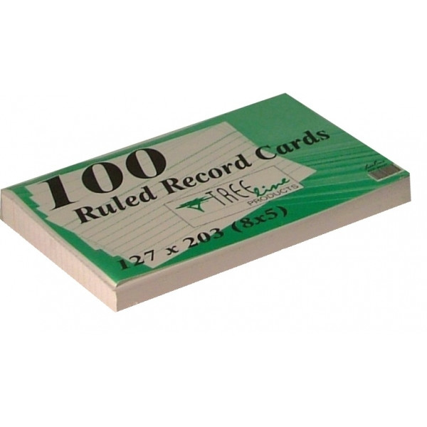 Treeline Ruled Record Cards 127 x 203mm. Treeline Ruled Record Cards 127 x 203mm.