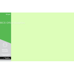 TREELINE Pastel Board Folders 160gsm Foolscap Green