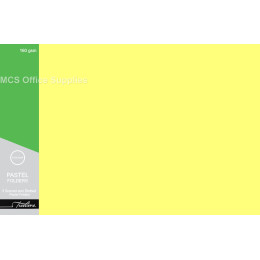 TREELINE Pastel Board Folders 160gsm Foolscap Yellow