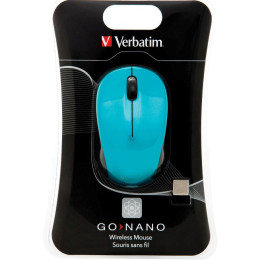 VERBATIM - Go Nano Wireless Mouse - Caribbean Blue