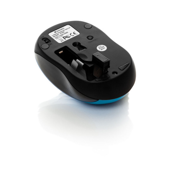 VERBATIM - Go Nano Wireless Mouse - Caribbean Blue
